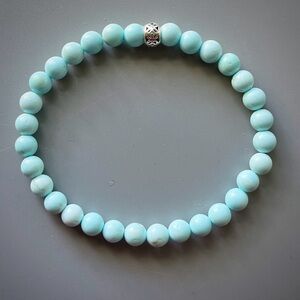 Soft Blue Turquoise Handcrafted Bead Bracelet